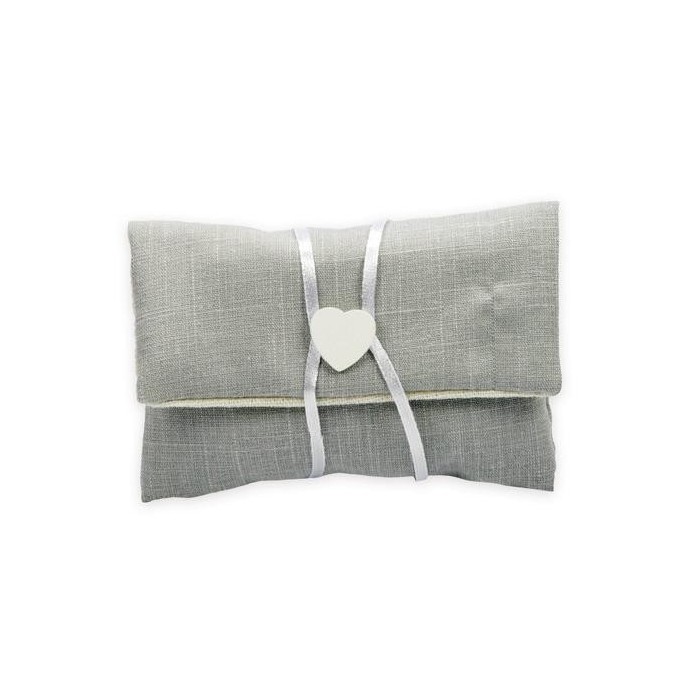 BUSTINA COT RIC CAPPL CUORE GRIGIO